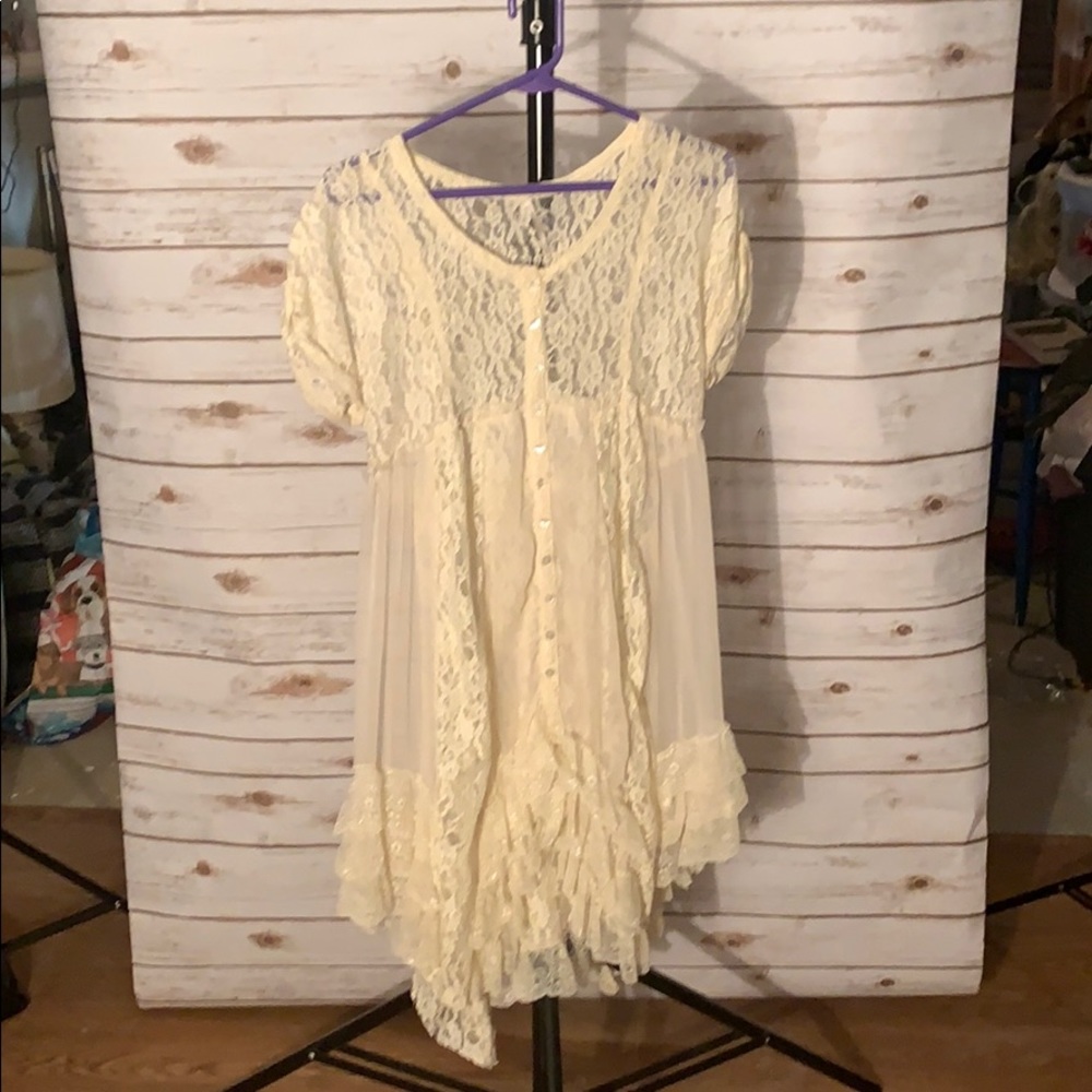 FREEPEOPLE XS lace over dress - gently used